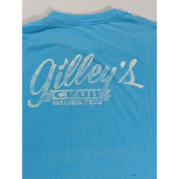 Vtg Gilley's Pasadena Texas Club Sleeveless Shirt 80s Double-Sided Single Stitch - Picture 12 of 12